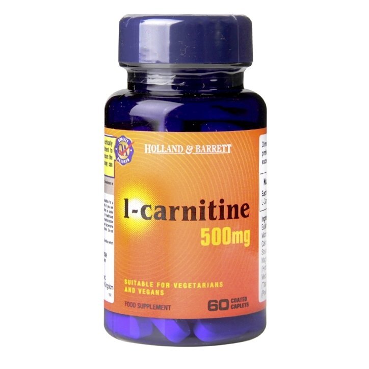 Л-карнитин (L-carnitine) 500мг 60 таблетки HOLLAND & BARRETT - Feel You