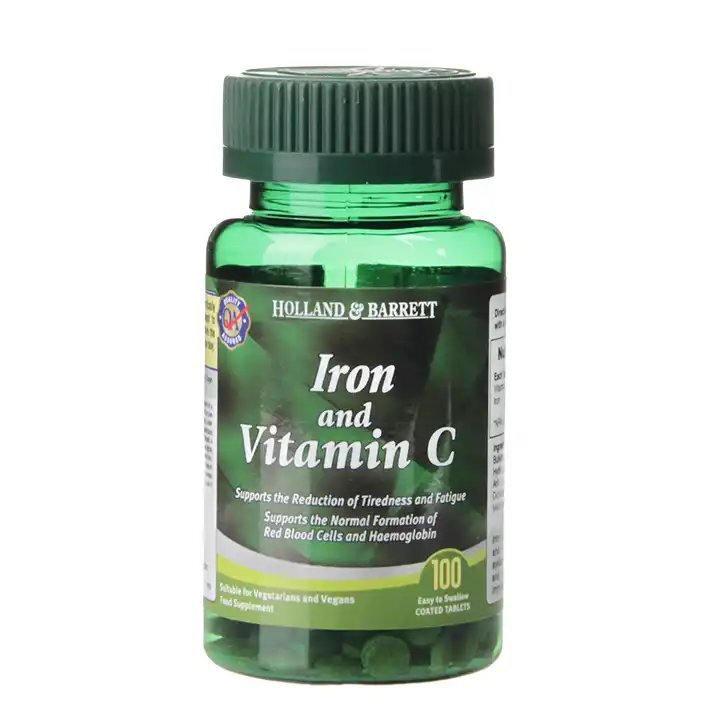 Желязо и витамин C (Iron and Vitamin C) 90 таблетки HOLLAND & BARRETT - Feel You