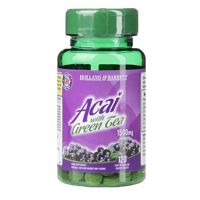 Acai Berry 1500 mg | with Green Tea - 120 Таблетки - Feel You