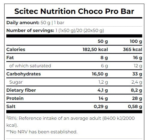 „Chocho Pro Bar“ / 50 g