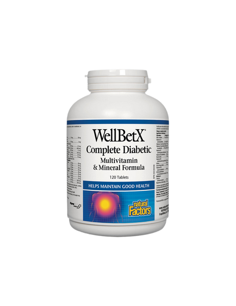 WellBetX® Complete Diabetic/ Мултивитамини за диабетици x 120 таблетки Natural Factors - Feel You