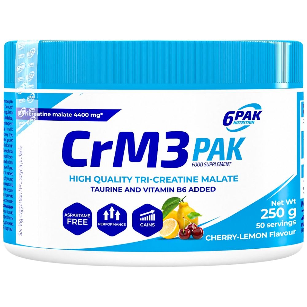 CRM3 PAK (Malato Tri -Creatine + Taurina) - 250 gramas