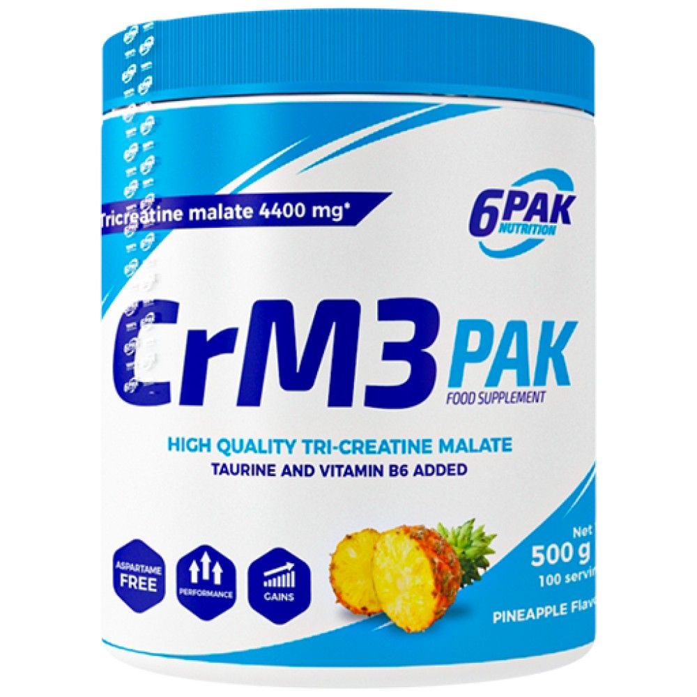 CRM3 PAK (tri -kreatino malatas + taurinas) - 500 gramų