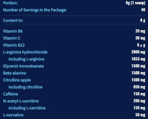 VASO PAK [320 grams, 40 servings] - Nutra Best Europe