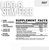 Lipo 6 Black Ultra Concentrate / Stim-Free - 60 капсули - Feel You