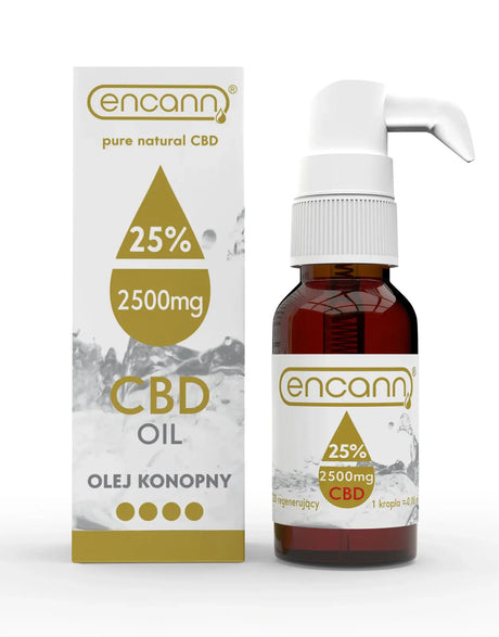 Регенериращо масло CBD 25%  2500 мг 10 мл опаковка Encann - Feel You