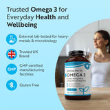 Omega 3 2000 mg /EPA 660 mg, DHA 440 mg/ Pure Fish Oil /240 capsules, 120 doses/ Nutravita
