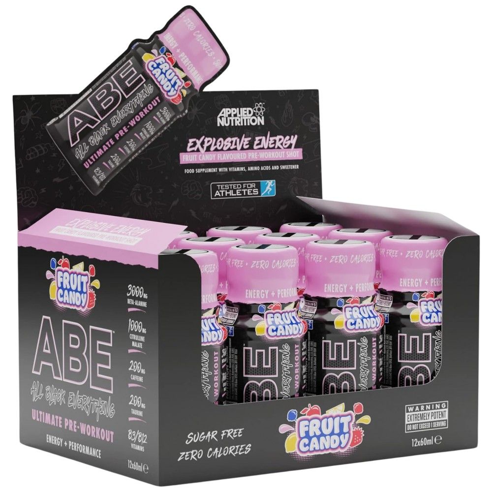 Abe Shot | All Black Everything Pre -workout - 12 x 60 ml