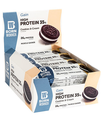 Gewannt 35% Héich Proteinbar - 12 x 75 Gramm