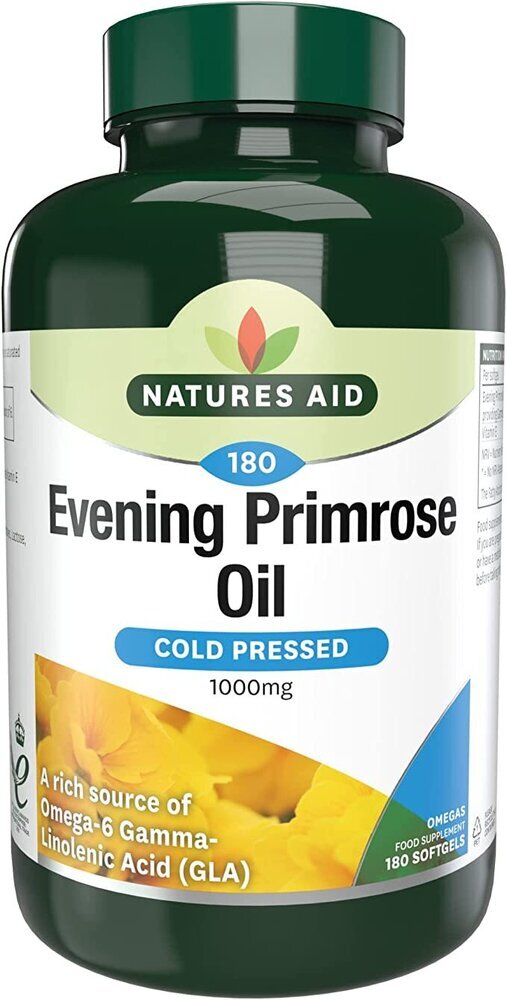 Масло от вечерна иглика (Evening Primrose Oil) 1000мг 180 меки капсули NaturesAid - Feel You