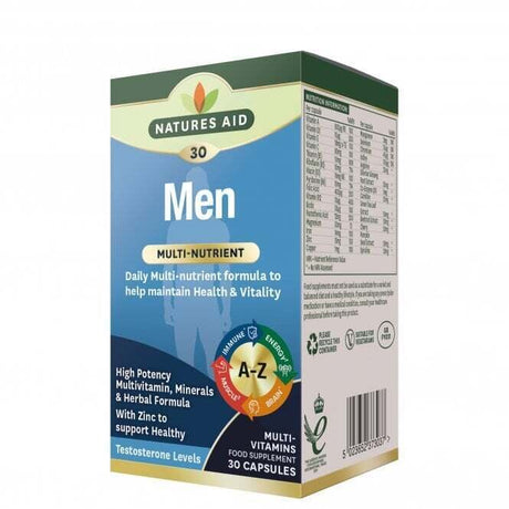 Мултивитамини и минерали за мъже (Men's Multi-Vitamins & Minerals) 30 капсули NaturesAid - Feel You