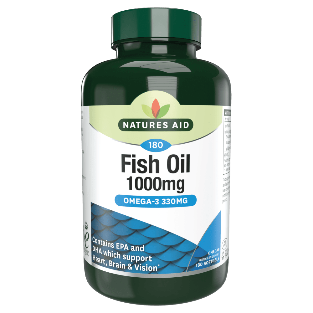 Омега 3 Рибено масло (Omega 3 Fish Oil) 1000мг 90 меки капсули NaturesAid - Feel You