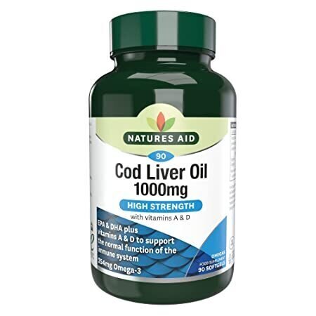 Масло от черен дроб на треска (Cod Liver Oil) 1000мг 90 меки капсули NaturesAid - Feel You