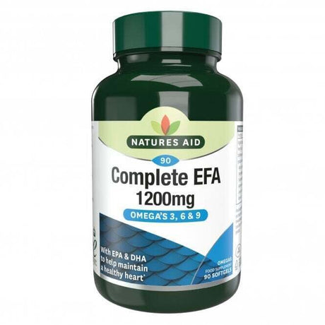 Омега 3-6-9 (Complete EFA Omega 3, 6 + 9) 1200мг 90 меки капсули NaturesAid - Feel You