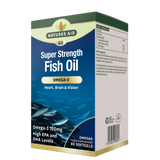 Концентрирано рибено масло (Super Strength Fish Oil) 1200мг 60 меки капсули NaturesAid - Feel You