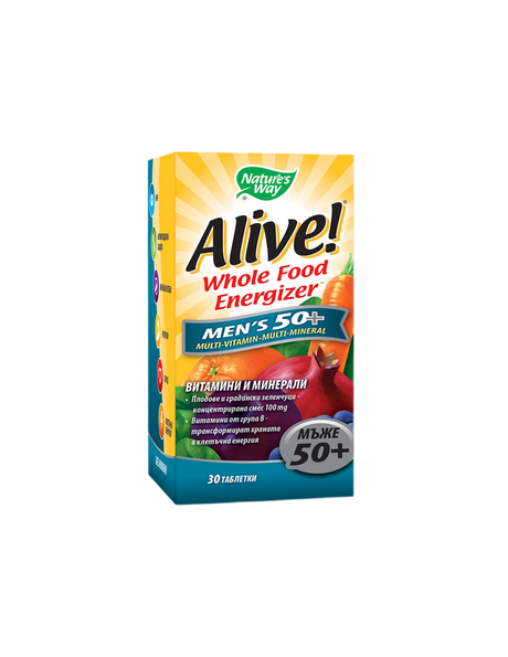 Alive Men’s 50+ / Aлайв! Mултивитамини за мъже 50+, 30 таблетки Nature’s Way - Feel You