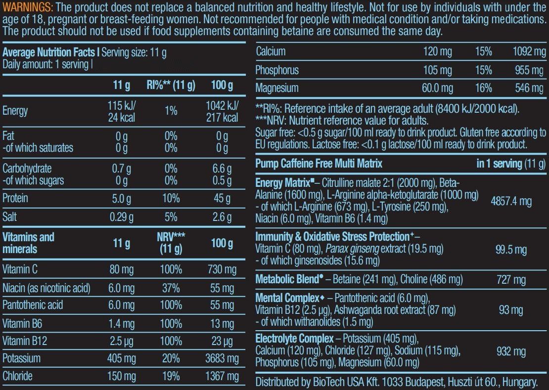 Pump Caffeine Free - 0.330 kg