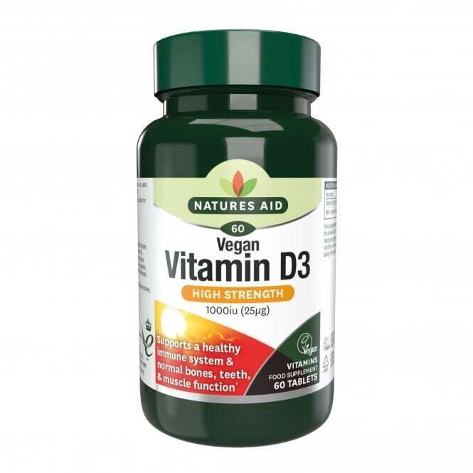 Витамин Д3 (Vitamin D3) 1000iu 60 веган таблетки NaturesAid - Feel You