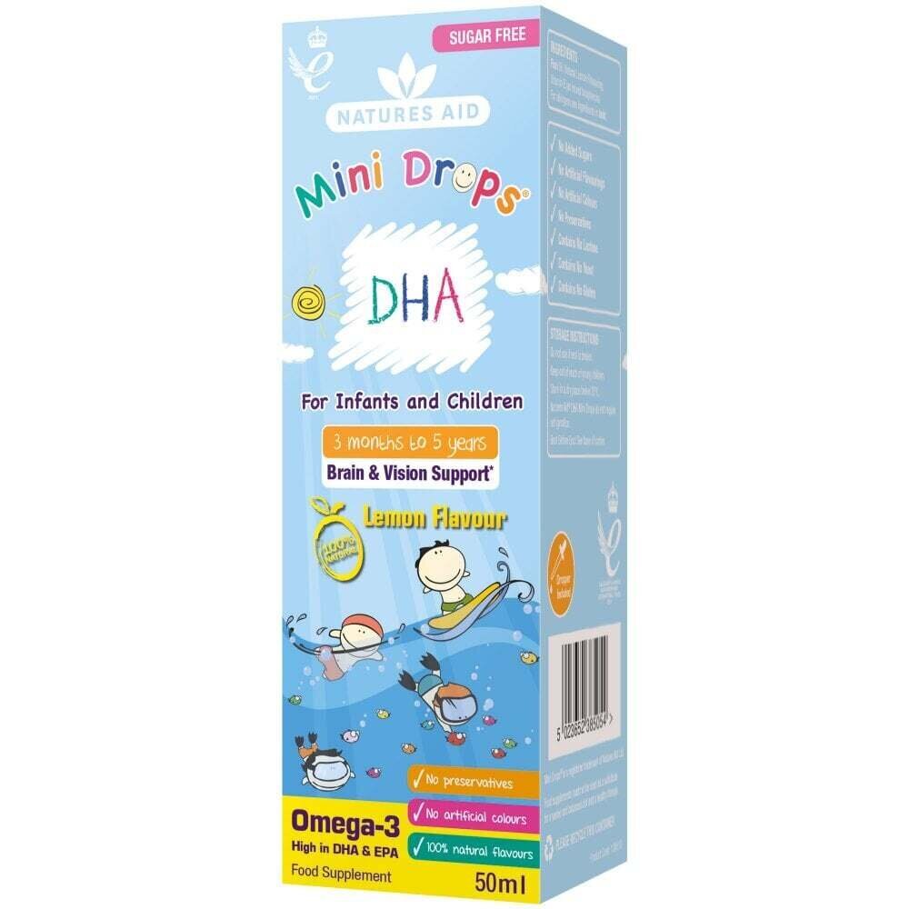 Омега 3 капки за деца (Kids Omega-3 Mini Drops) 50ml NaturesAid - Feel You