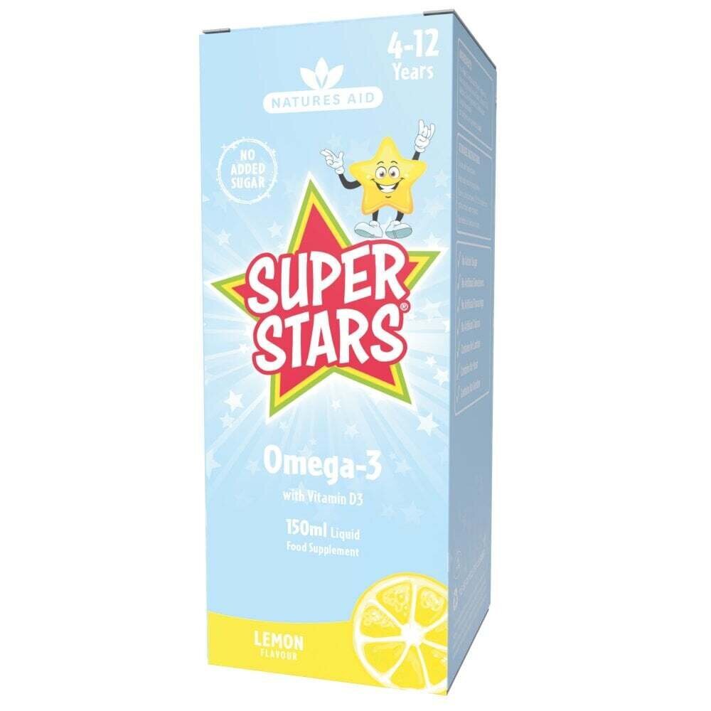 Омега 3 за деца (Super Stars Omega-3) 6-12 години 150мл NaturesAid - Feel You