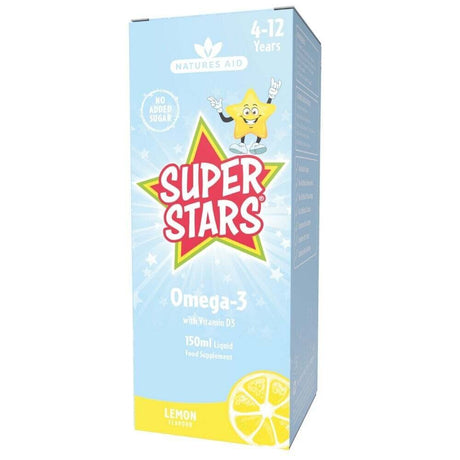 Омега 3 за деца (Super Stars Omega-3) 6-12 години 150мл NaturesAid - Feel You