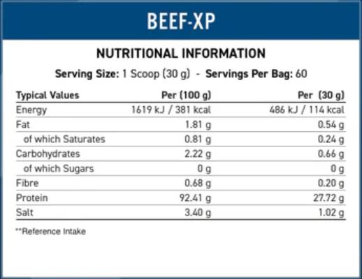 Rëndfleesch XP | Kloer hydrolyzed Rëndfleesch Protein - 1800 Gramm