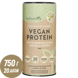 Vegan Protein + Enzymes - 750 g (Vanilla) Nutravita