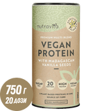 Vegan Protein + Enzymes - 750 g (Vanilla) Nutravita