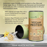 Vegan Protein + Enzymes - 750 g (Vanilla) Nutravita