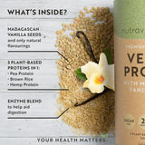 Vegan Protein + Enzymes - 750 g (Vanilla) Nutravita