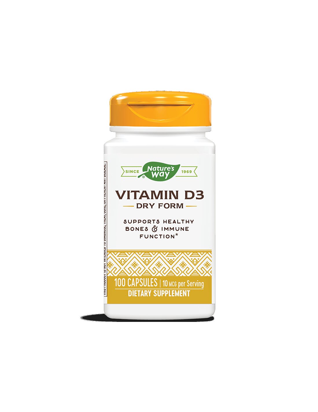 Vitamin D3 Dry Form/ Витамин D3 (сух) 400 IU х 100 капсули Nature’s Way - Feel You