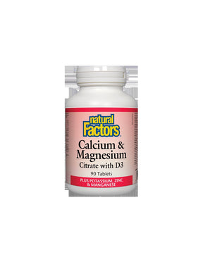 Calcium & Magnesium Citrate with D3 - 90 Tablets - Nutra Best Europe