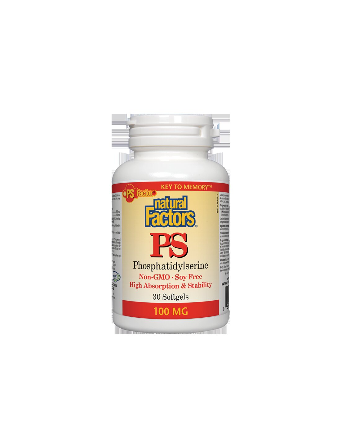 PS Phosphatidylserine/ ФосфатидилСерин 100 mg х 30 софтгел капсули Natural Factors - Feel You