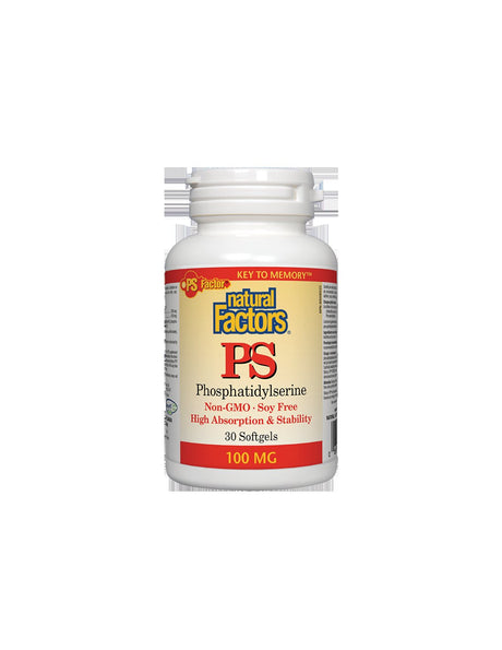 PS Phosphatidylserine/ ФосфатидилСерин 100 mg х 30 софтгел капсули Natural Factors - Feel You