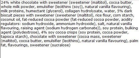 Barra de proteína de luxo / 55 g / tsookies e creme