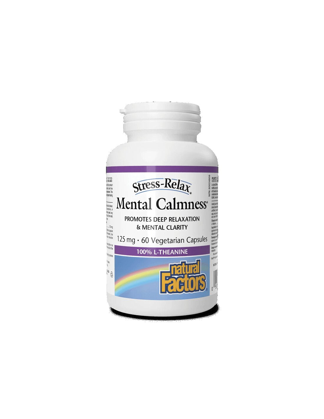 Л-Теанин,125 mg  - В подкрепа на нервната система, 60 капсули Natural Factors - Feel You