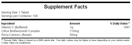 Buffredo Vitamin c 1000 mg / 100 Dësch