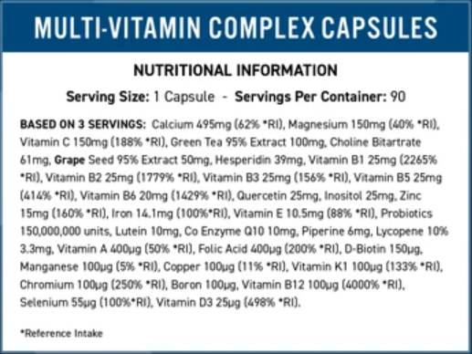 Multi-Vitamin Complex Vitality - 90 capsule