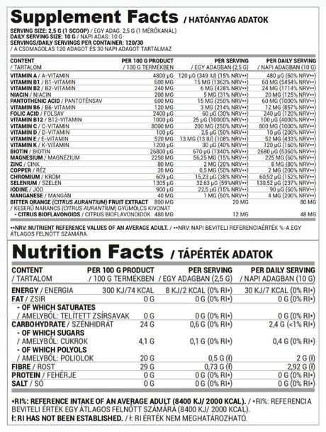 Multi -Pulver | Mit Vitaminen & Mineralien - 300 Gramm