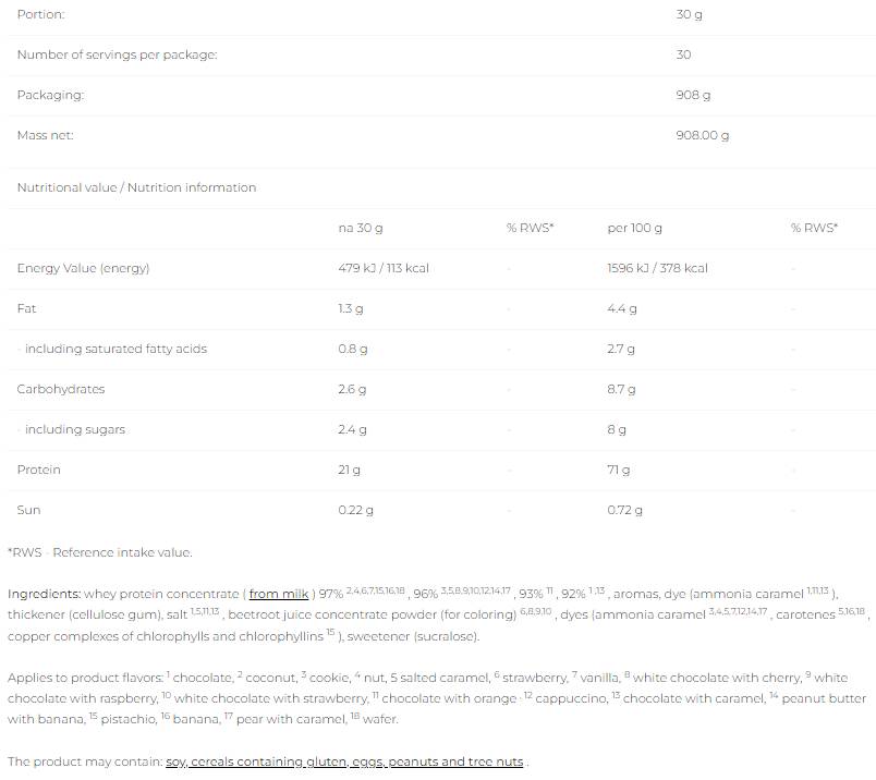 80 proteína de suero | WPC Instant - 908 gramos