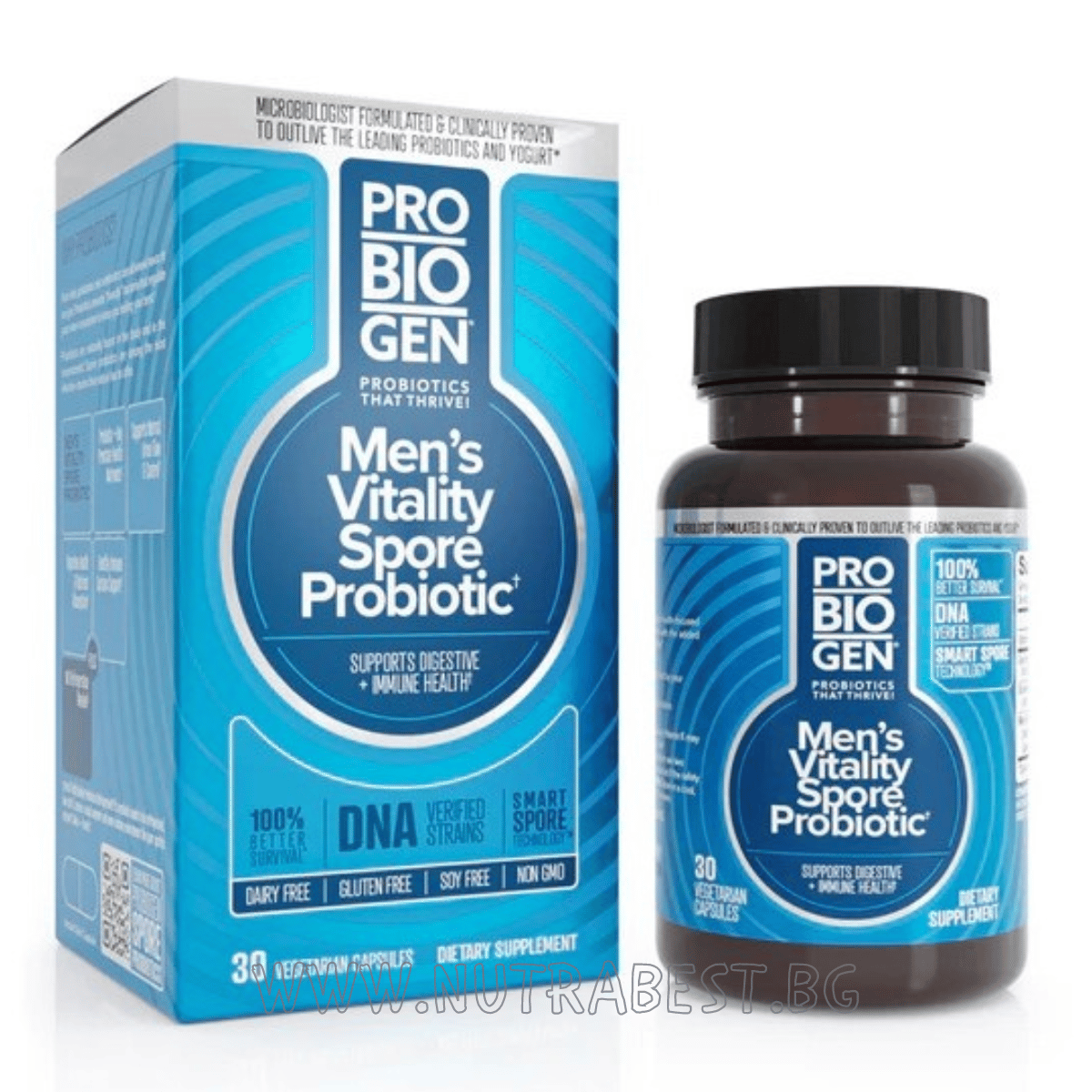 Probiogen Men`s Vitality Probiotic - Пробиотик за Мъже - 30 капсули - Feel You