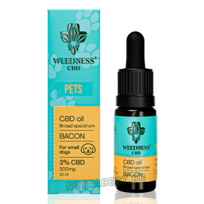 CBD масло 3% Широк спектър за малки кучета | Бекон (10 мл)  Weedness CBD - Nutra Best Europe