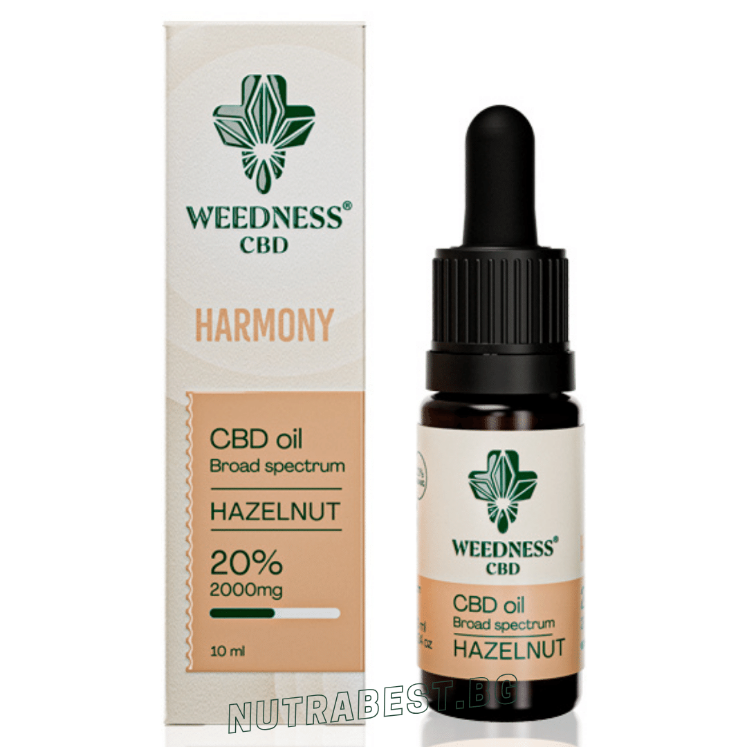 Harmony CBD масло 20% /2000 мг/ Лешник (10ml) Weedness CBD - Feel You