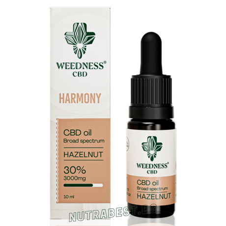 Harmony CBD масло 30% /3000 мг/  Лешник (10ml) Weedness CBD - Feel You