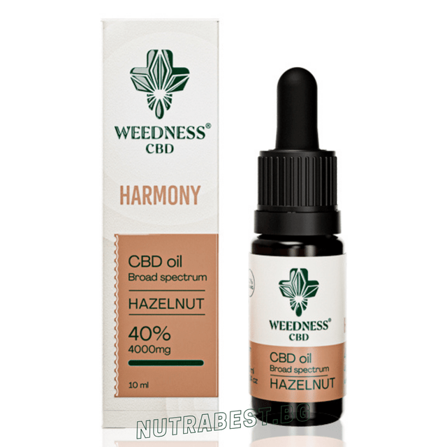 Harmony CBD масло 40% 4000 мг/ Лешник (10ml) Weedness CBD - Feel You