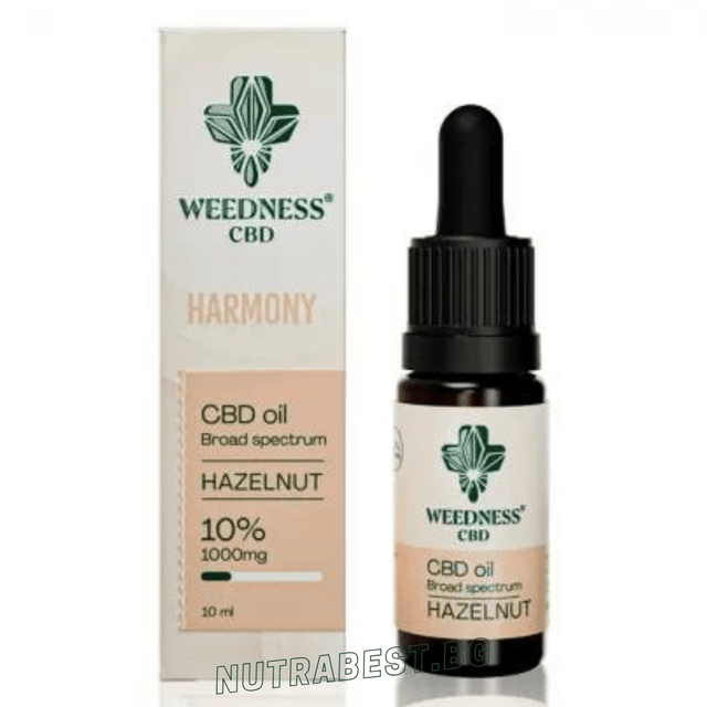 Harmony CBD масло 10% /1000 мг/ Лешник (10ml) Weedness CBD - Feel You