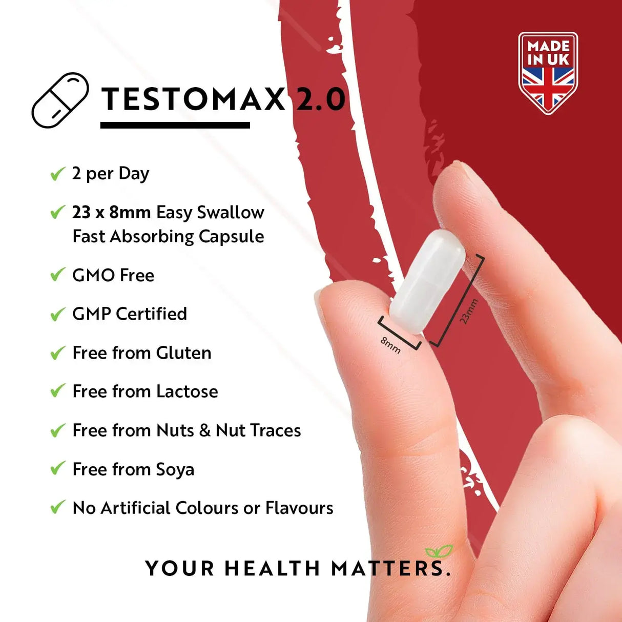 TESTOMAX™ 2.0 /210 капсули, 105 дни/ with Ashwagandha KSM 66®, CoQ10 & Maca Root Nutravita - Feel You