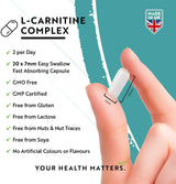 L-Carnitine /L-Tartrate/ Complex /150 капсули, 75 дози/ Nutravita - Feel You