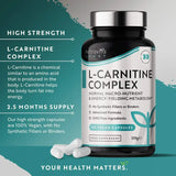 L-Carnitine /L-Tartrate/ Complex /150 капсули, 75 дози/ Nutravita - Feel You