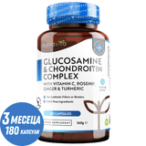Glucosamine Chondroitin /180 capsules, 90 days/ with Turmeric, Ginger & Vitamin C Nutravita